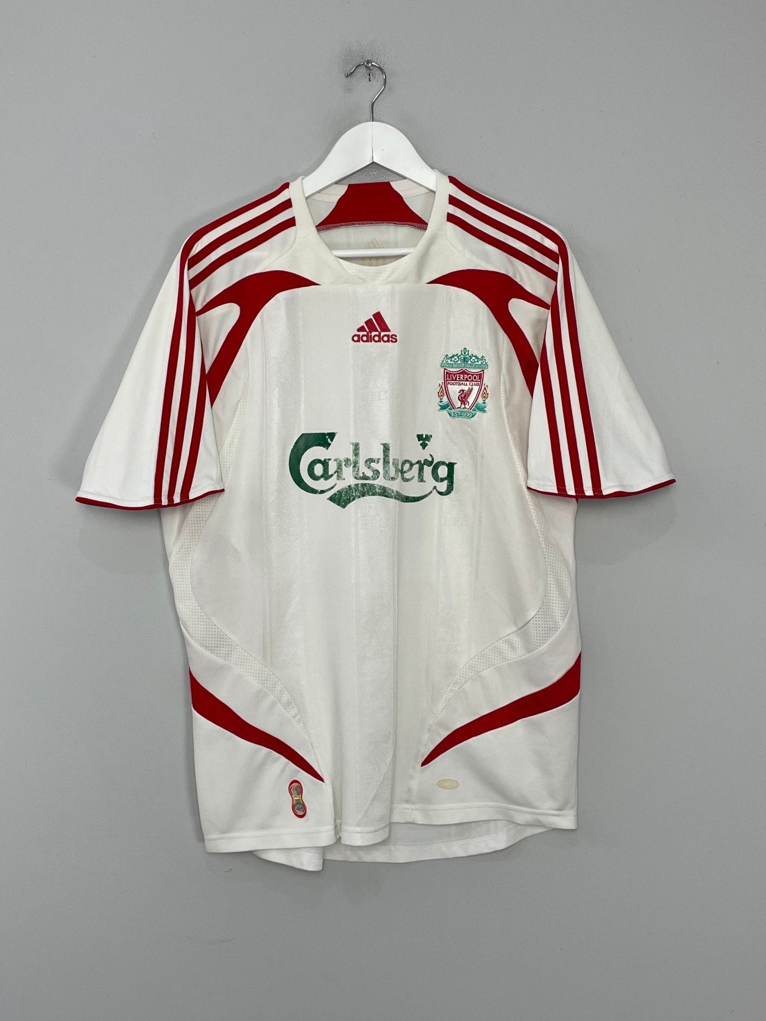 Shop 2007/08 LIVERPOOL AWAY SHIRT (M) ADIDAS, classic football shirts, vintage football shirts & retro soccer jerseys at Cult Kits