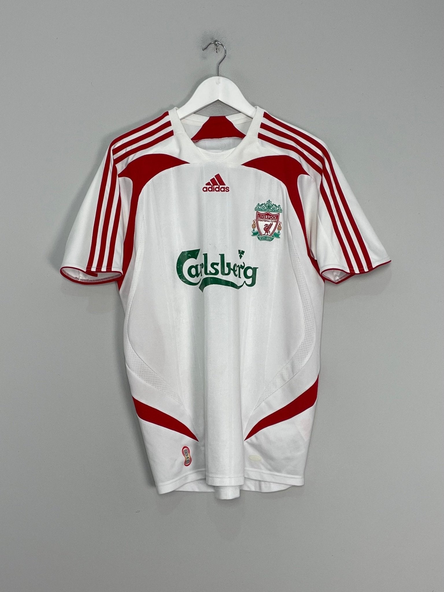 Shop 2007/08 LIVERPOOL GERRARD #8 AWAY SHIRT (M) ADIDAS, classic football shirts, vintage football shirts & retro soccer jerseys at Cult Kits
