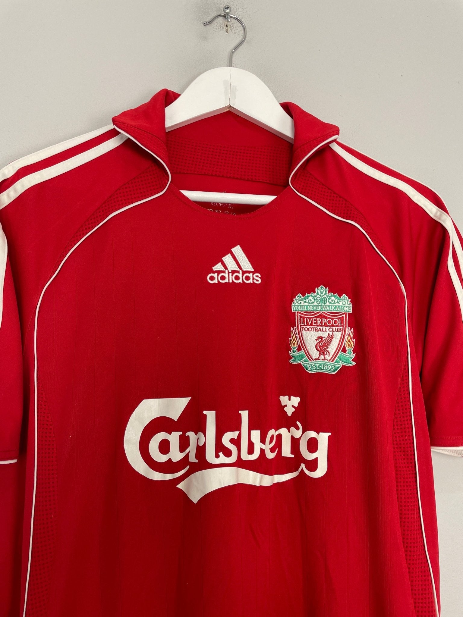 Shop 2007/08 LIVERPOOL GERRARD #8 HOME SHIRT (S) ADIDAS, classic football shirts, vintage football shirts & retro soccer jerseys at Cult Kits