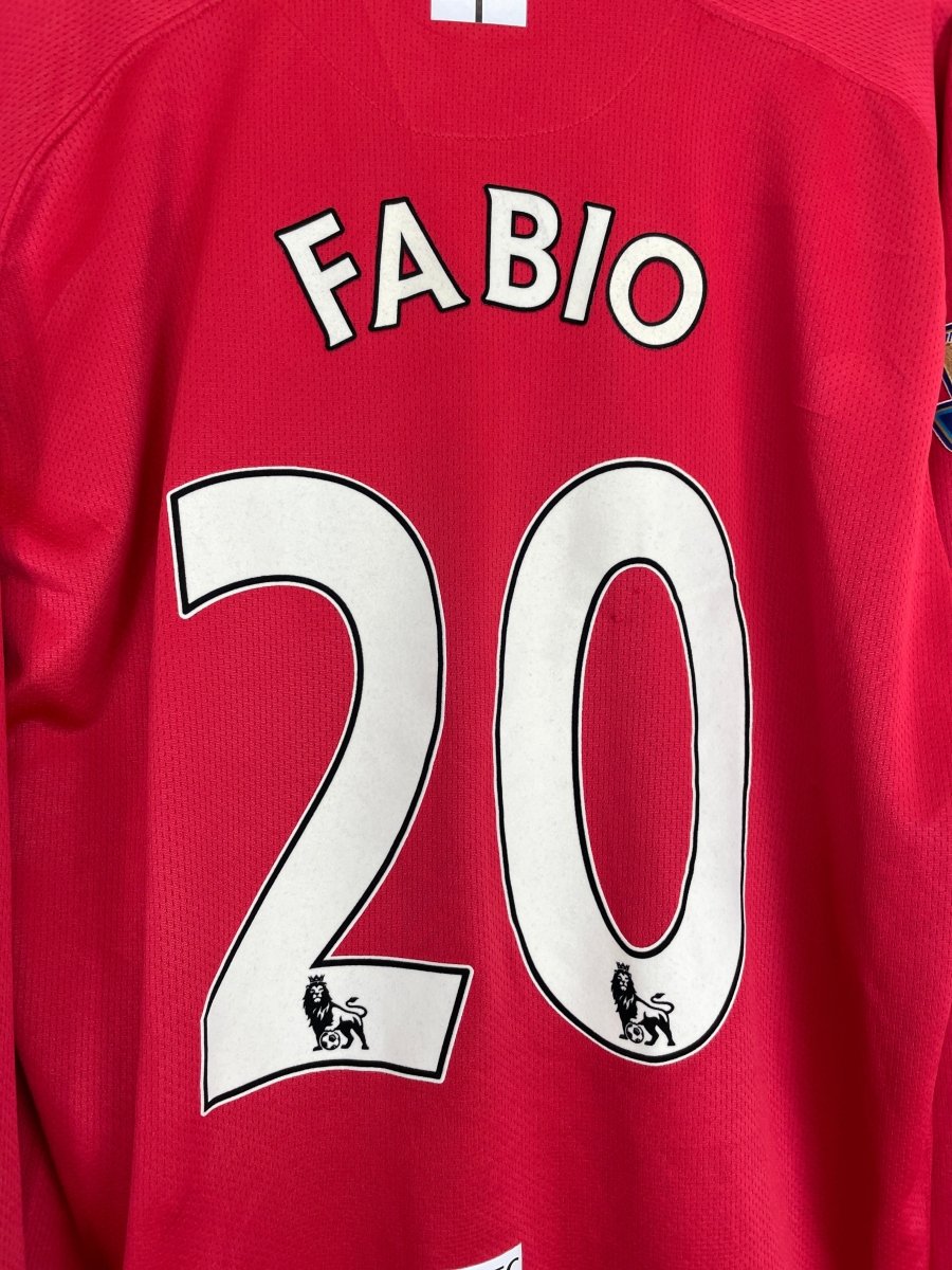 2007/08 MANCHESTER UNITED FABIO 21 L/S HOME SHIRT (XXL) NIKE - Cult Kits - XXL - Buy Vintage Football Shirts, Authentic Retro Football Shirts For Sale, Classic Football Shirts & Soccer Jersey