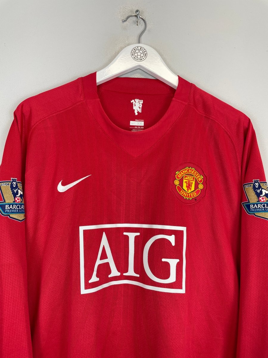 2007/08 MANCHESTER UNITED FABIO 21 L/S HOME SHIRT (XXL) NIKE - Cult Kits - XXL - Buy Vintage Football Shirts, Authentic Retro Football Shirts For Sale, Classic Football Shirts & Soccer Jersey