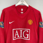 2007/08 MANCHESTER UNITED FABIO 21 L/S HOME SHIRT (XXL) NIKE - Cult Kits - XXL - Buy Vintage Football Shirts, Authentic Retro Football Shirts For Sale, Classic Football Shirts & Soccer Jersey