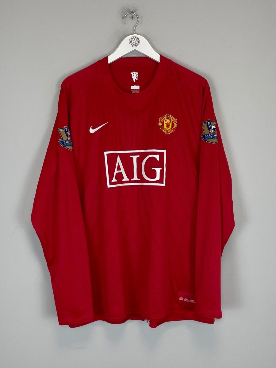 2007/08 MANCHESTER UNITED FABIO 21 L/S HOME SHIRT (XXL) NIKE - Cult Kits - XXL - Buy Vintage Football Shirts, Authentic Retro Football Shirts For Sale, Classic Football Shirts & Soccer Jersey
