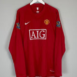 2007/08 MANCHESTER UNITED FABIO 21 L/S HOME SHIRT (XXL) NIKE - Cult Kits - XXL - Buy Vintage Football Shirts, Authentic Retro Football Shirts For Sale, Classic Football Shirts & Soccer Jersey