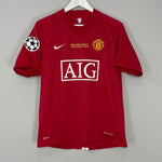 Shop 2007/08 MANCHESTER UNITED RONALDO #7 *C/L FINAL* HOME SHIRT (M) NIKE, classic football shirts, vintage football shirts & retro soccer jerseys at Cult Kits