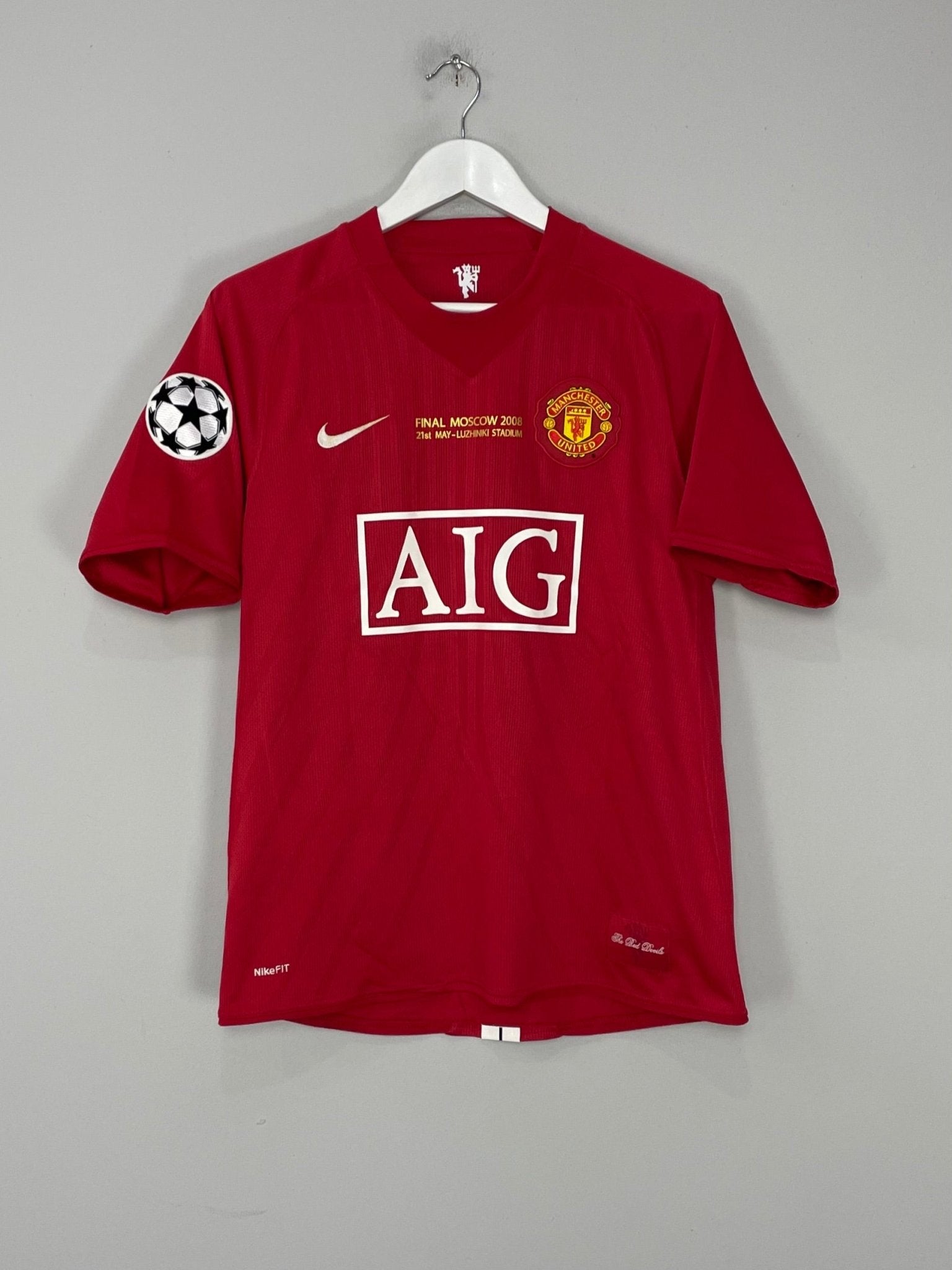 Shop 2007/08 MANCHESTER UNITED RONALDO #7 *C/L FINAL* HOME SHIRT (M) NIKE, classic football shirts, vintage football shirts & retro soccer jerseys at Cult Kits