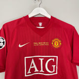 Shop 2007/08 MANCHESTER UNITED RONALDO #7 *C/L FINAL* HOME SHIRT (M) NIKE, classic football shirts, vintage football shirts & retro soccer jerseys at Cult Kits