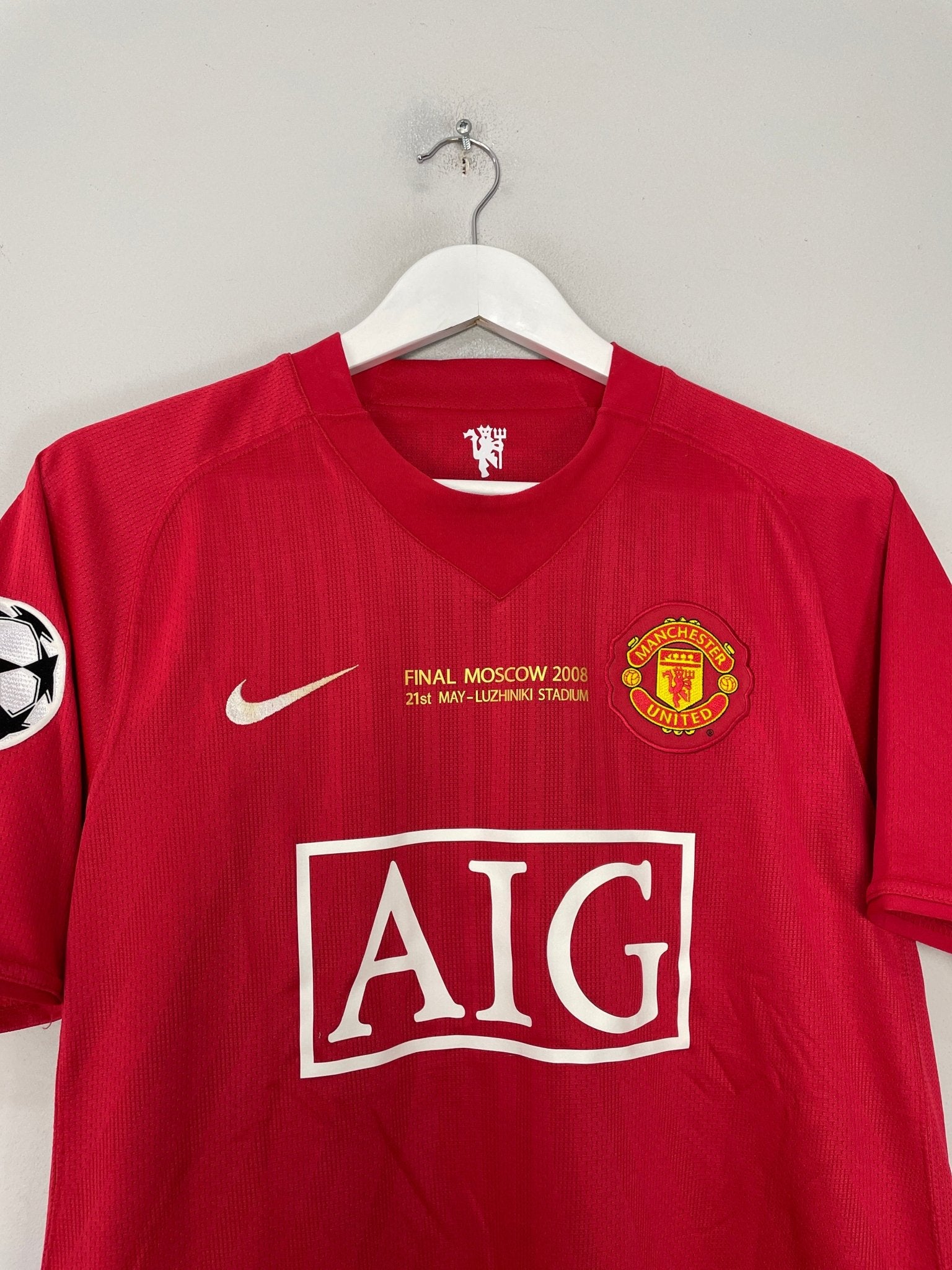 Shop 2007/08 MANCHESTER UNITED RONALDO #7 *C/L FINAL* HOME SHIRT (M) NIKE, classic football shirts, vintage football shirts & retro soccer jerseys at Cult Kits