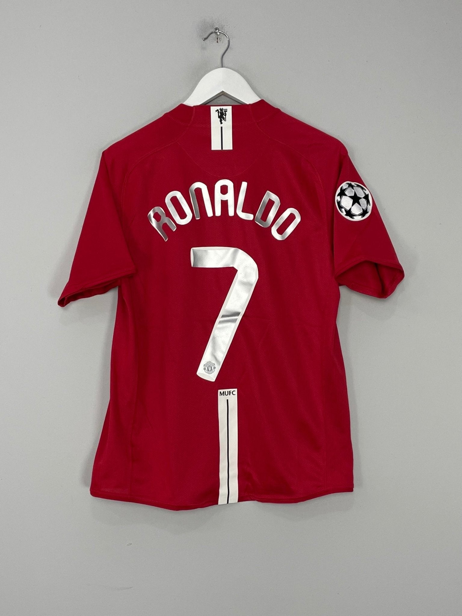 Shop 2007/08 MANCHESTER UNITED RONALDO #7 *C/L FINAL* HOME SHIRT (M) NIKE, classic football shirts, vintage football shirts & retro soccer jerseys at Cult Kits