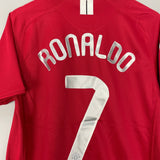 Shop 2007/08 MANCHESTER UNITED RONALDO #7 *C/L FINAL* HOME SHIRT (M) NIKE, classic football shirts, vintage football shirts & retro soccer jerseys at Cult Kits