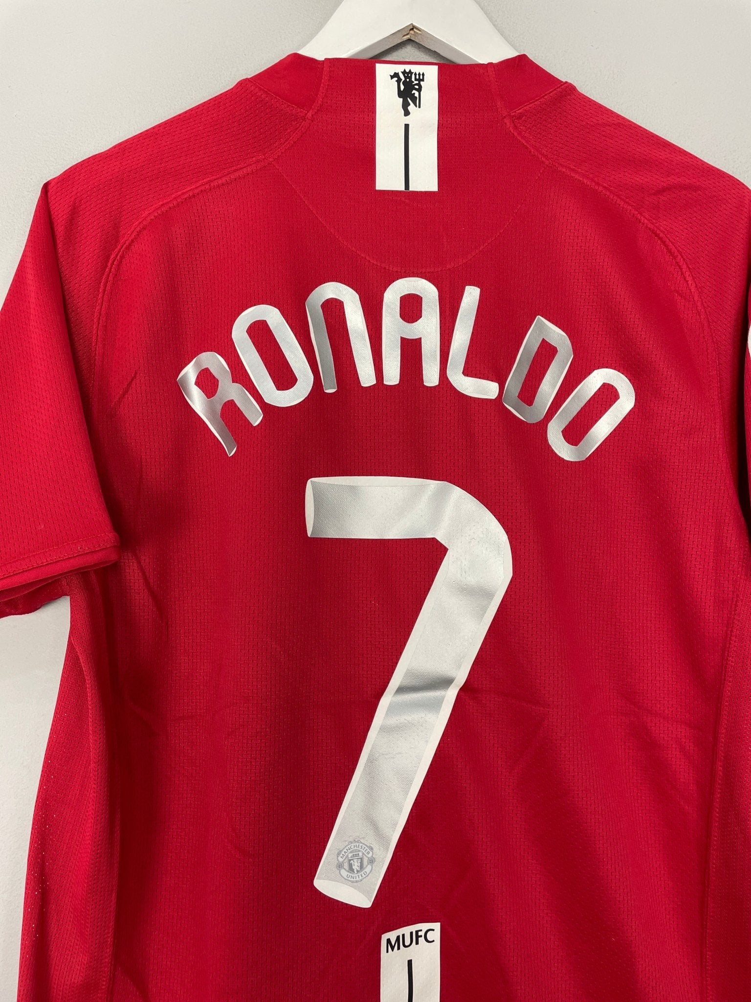 Shop 2007/08 MANCHESTER UNITED RONALDO #7 *C/L FINAL* HOME SHIRT (M) NIKE, classic football shirts, vintage football shirts & retro soccer jerseys at Cult Kits