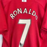 2007/08 MANCHESTER UNITED RONALDO 7 HOME SHIRT (XL) NIKE - Cult Kits - XL - Buy Vintage Football Shirts, Authentic Retro Football Shirts For Sale, Classic Football Shirts & Soccer Jersey