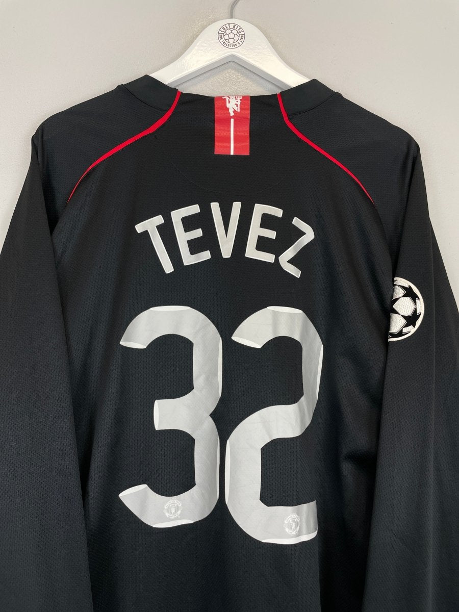 2007/08 MANCHESTER UNITED TEVEZ 32 L/S C/L AWAY SHIRT (XXL) NIKE - Cult Kits - XXL - Buy Vintage Football Shirts, Authentic Retro Football Shirts For Sale, Classic Football Shirts & Soccer Jersey