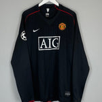 2007/08 MANCHESTER UNITED TEVEZ 32 L/S C/L AWAY SHIRT (XXL) NIKE - Cult Kits - XXL - Buy Vintage Football Shirts, Authentic Retro Football Shirts For Sale, Classic Football Shirts & Soccer Jersey