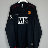 2007/08 MANCHESTER UNITED TEVEZ 32 L/S C/L AWAY SHIRT (XXL) NIKE - Cult Kits - XXL - Buy Vintage Football Shirts, Authentic Retro Football Shirts For Sale, Classic Football Shirts & Soccer Jersey