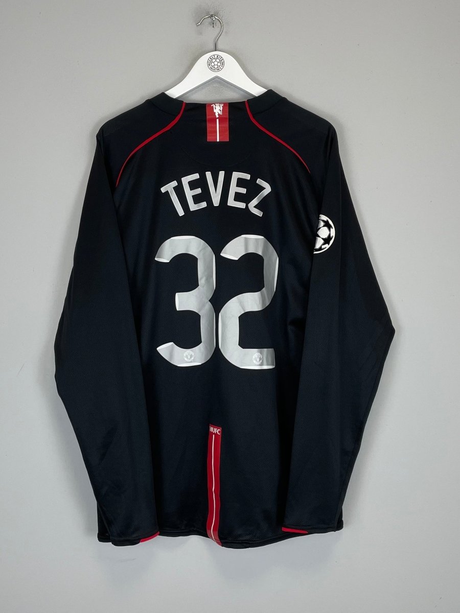2007/08 MANCHESTER UNITED TEVEZ 32 L/S C/L AWAY SHIRT (XXL) NIKE - Cult Kits - XXL - Buy Vintage Football Shirts, Authentic Retro Football Shirts For Sale, Classic Football Shirts & Soccer Jersey