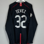 2007/08 MANCHESTER UNITED TEVEZ 32 L/S C/L AWAY SHIRT (XXL) NIKE - Cult Kits - XXL - Buy Vintage Football Shirts, Authentic Retro Football Shirts For Sale, Classic Football Shirts & Soccer Jersey
