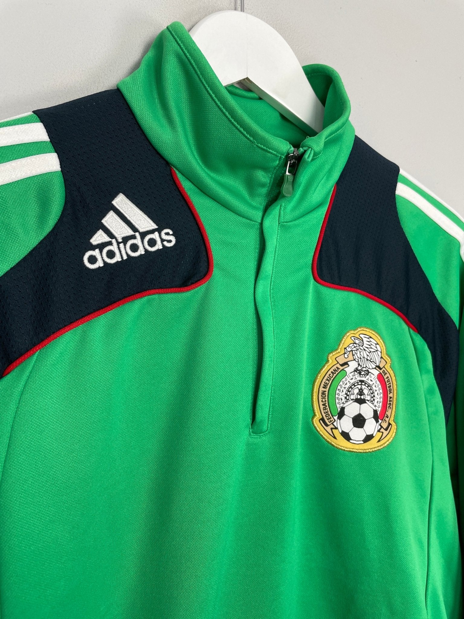 Shop 2007/08 MEXICO 1/4 ZIP TRAINING TOP (L) ADIDAS, classic football shirts, vintage football shirts & retro soccer jerseys at Cult Kits