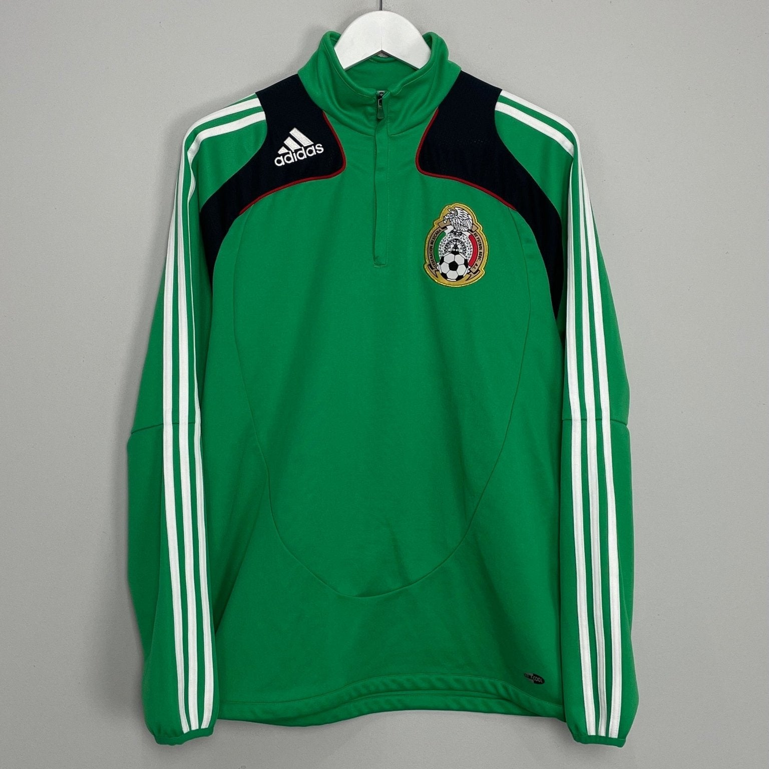 Shop 2007/08 MEXICO 1/4 ZIP TRAINING TOP (L) ADIDAS, classic football shirts, vintage football shirts & retro soccer jerseys at Cult Kits