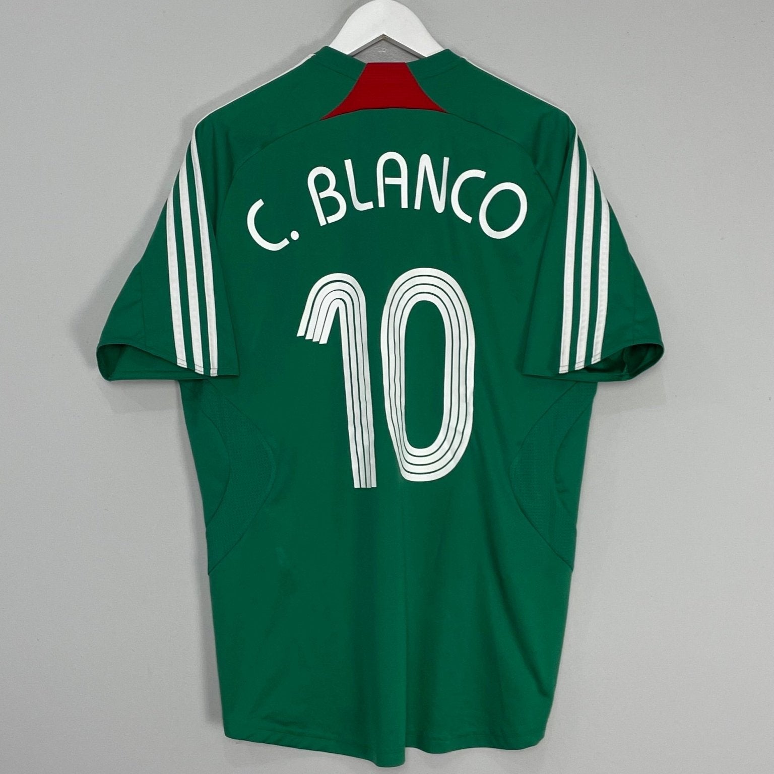 Shop 2007/08 MEXICO C.BLANCO #10 HOME SHIRT (L) ADIDAS, classic football shirts, vintage football shirts & retro soccer jerseys at Cult Kits