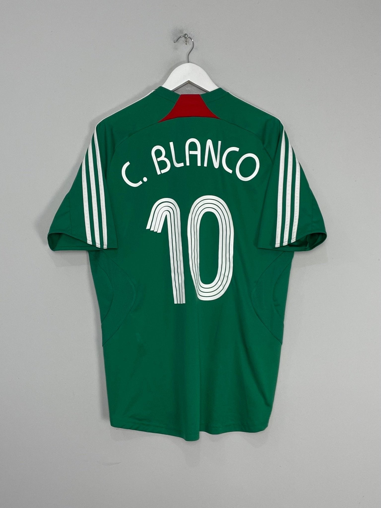 Shop 2007/08 MEXICO C.BLANCO #10 HOME SHIRT (L) ADIDAS, classic football shirts, vintage football shirts & retro soccer jerseys at Cult Kits