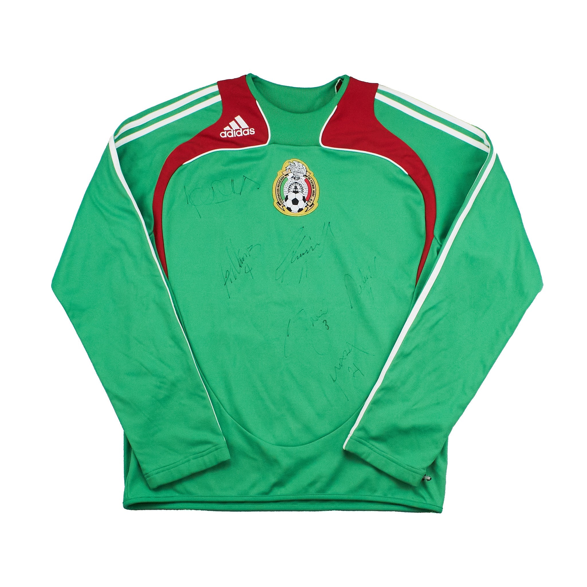 Buy 2007/08 Mexico L/S *Signed* Training Top (M) Adidas ~ Free worldwide shipping ~ Authentic Vintage Football Shirts from Cult Kits