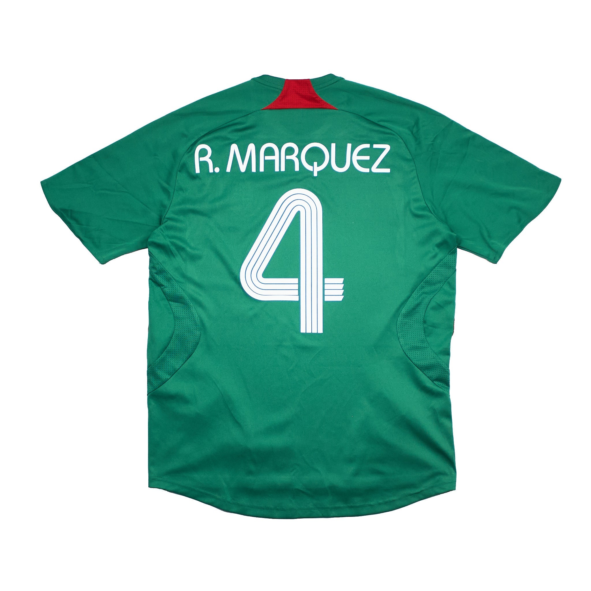 Buy 2007/08 Mexico R. Marquez 4 Home Shirt (M) Adidas ~ Free worldwide shipping ~ Authentic Vintage Football Shirts from Cult Kits