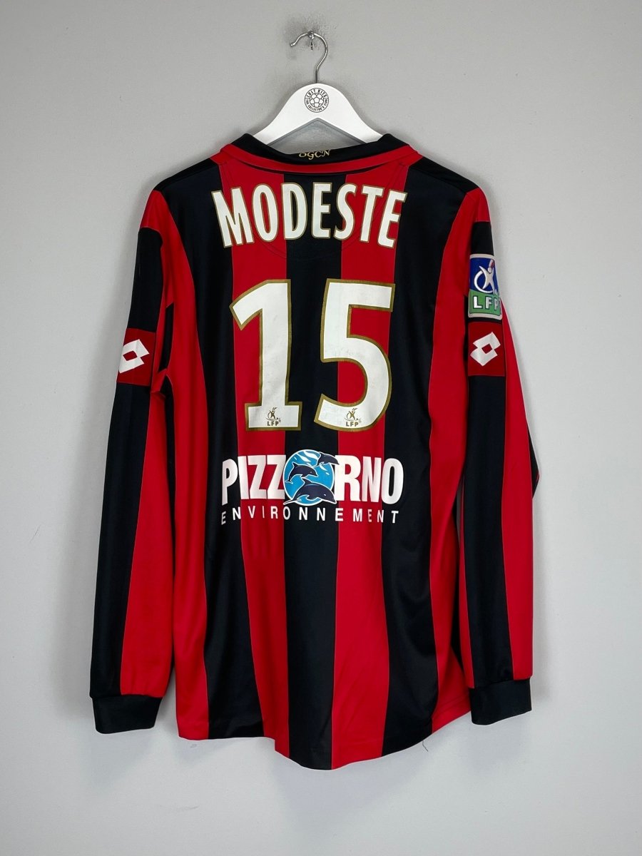 2007/08 NICE MODESTE 15 L/S *MATCH ISSUE* HOME SHIRT (L) LOTTO - Cult Kits - Large - Buy Vintage Football Shirts, Authentic Retro Football Shirts For Sale, Classic Football Shirts & Soccer Jersey