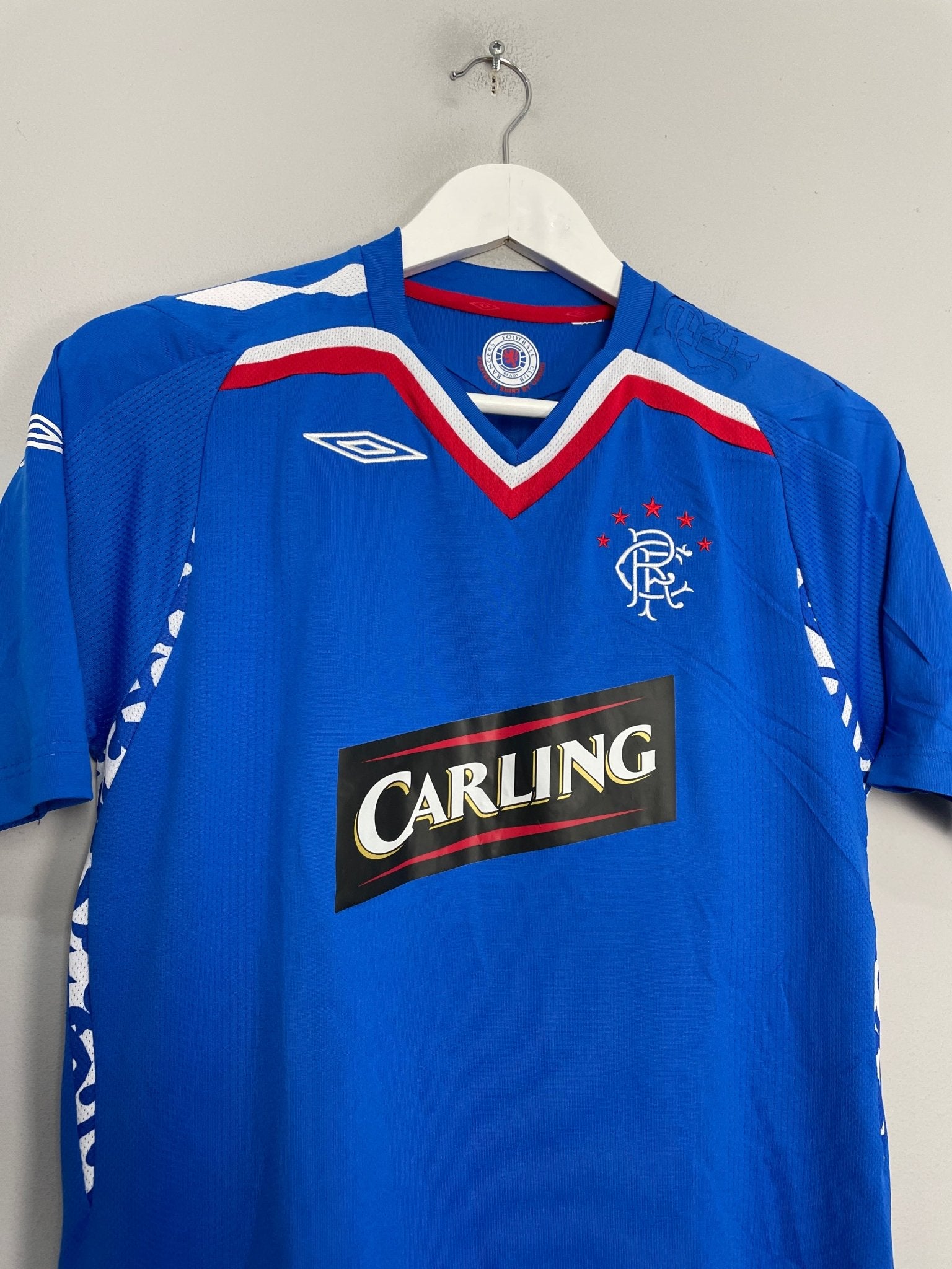 Shop 2007/08 RANGERS HOME SHIRT (L.KIDS) UMBRO, classic football shirts, vintage football shirts & retro soccer jerseys at Cult Kits