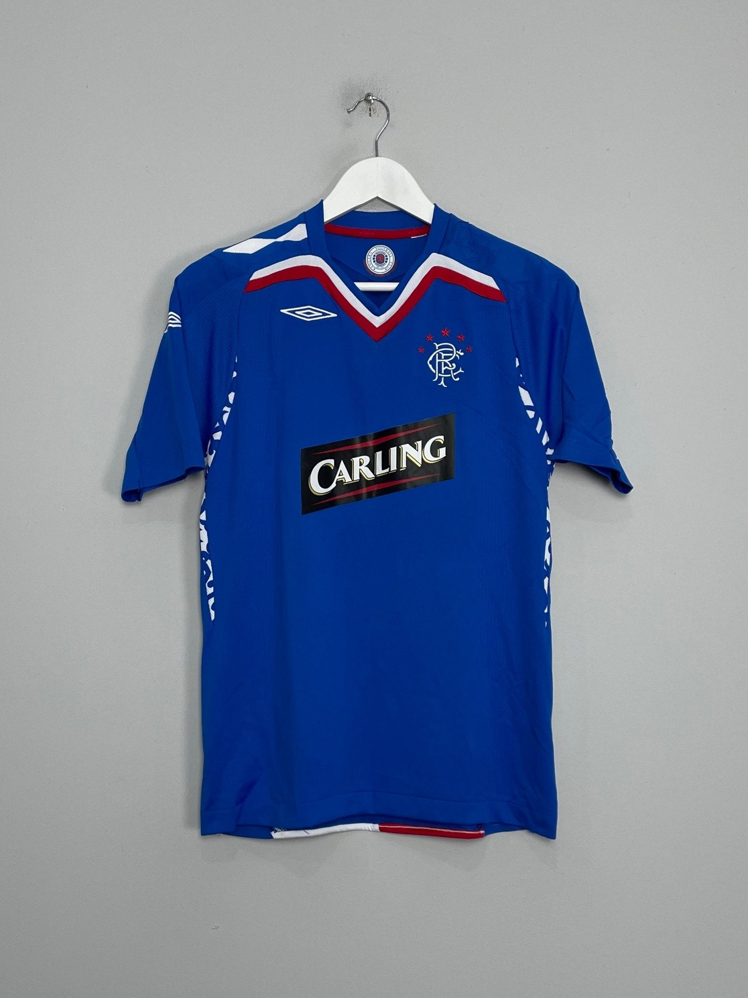Shop 2007/08 RANGERS HOME SHIRT (L.KIDS) UMBRO, classic football shirts, vintage football shirts & retro soccer jerseys at Cult Kits