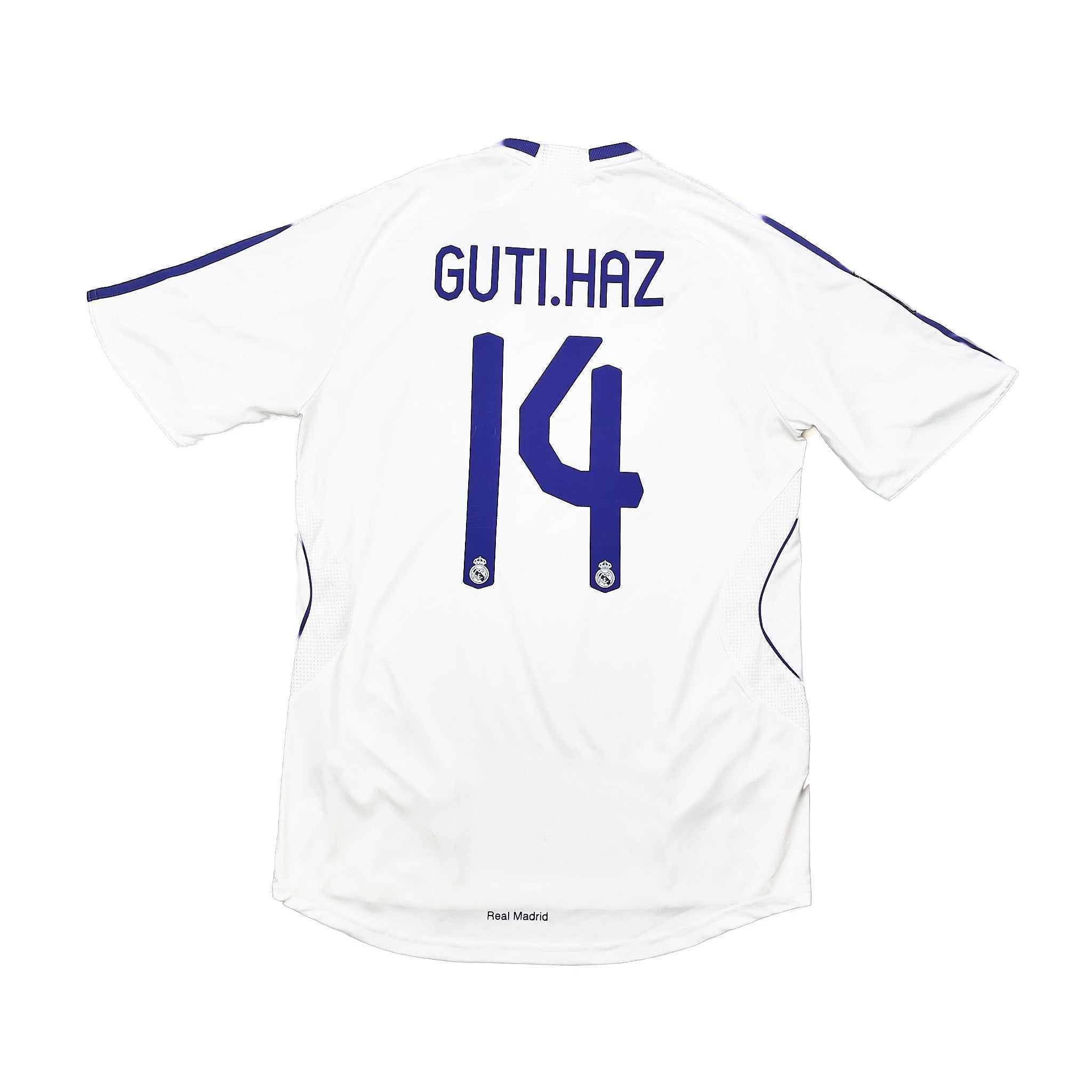 Buy 2007/08 Real Madrid Guti Haz 14 Home Shirt (M) Adidas ~ Free worldwide shipping ~ Authentic Vintage Football Shirts from Cult Kits
