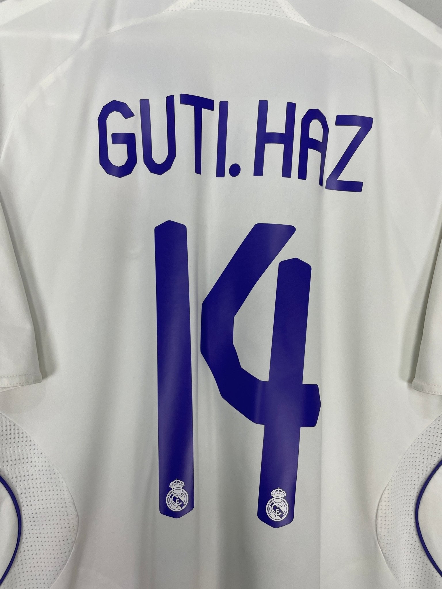Shop 2007/08 REAL MADRID GUTI HAZ #14 HOME SHIRT (XL) ADIDAS, classic football shirts, vintage football shirts & retro soccer jerseys at Cult Kits
