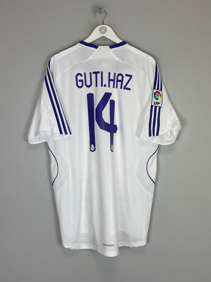 2007/08 REAL MADRID GUTI HAZ 14 HOME SHIRT (XL) ADIDAS - Cult Kits - XL - Buy Vintage Football Shirts, Authentic Retro Football Shirts For Sale, Classic Football Shirts & Soccer Jersey