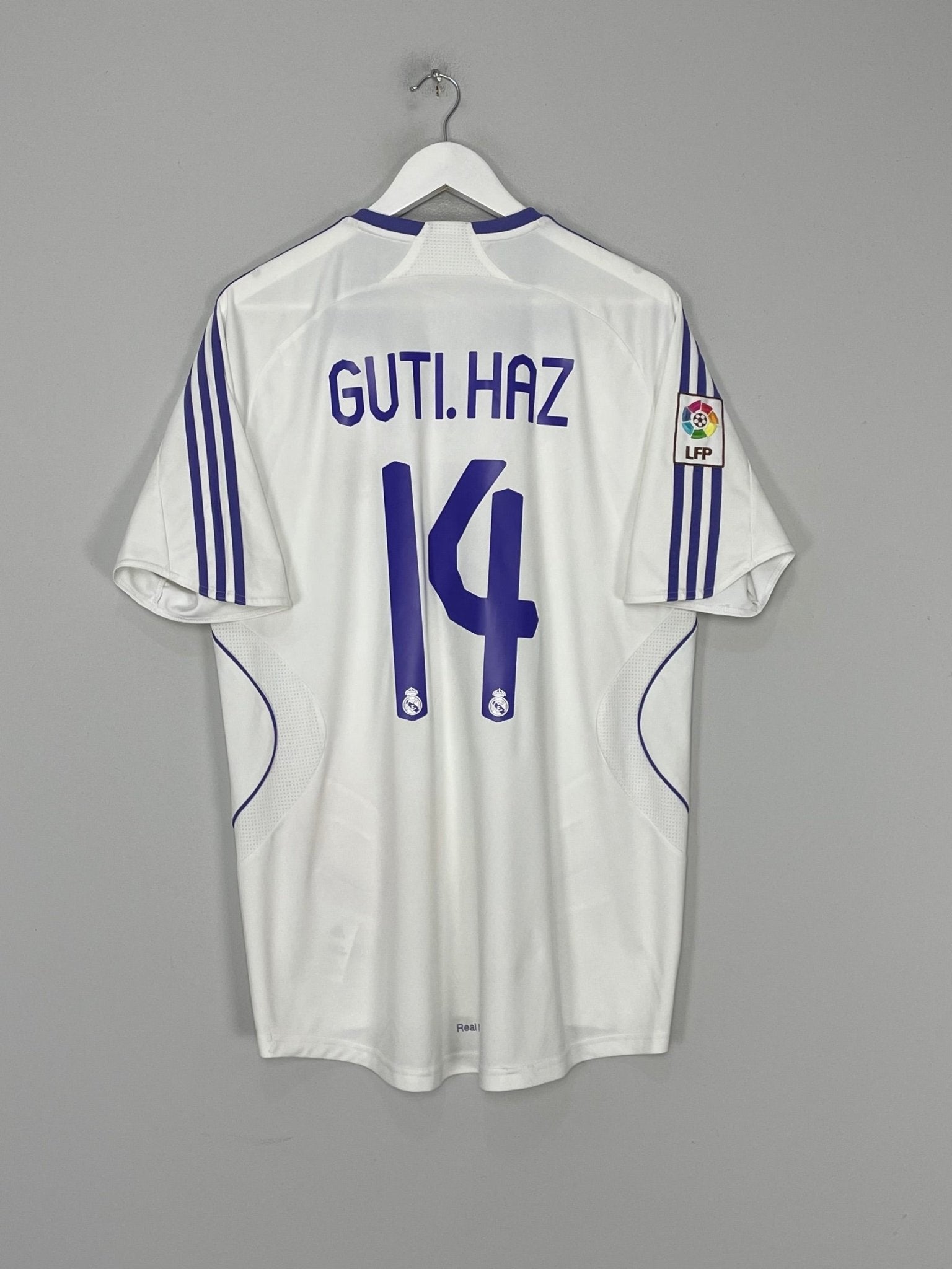 Shop 2007/08 REAL MADRID GUTI HAZ #14 HOME SHIRT (XL) ADIDAS, classic football shirts, vintage football shirts & retro soccer jerseys at Cult Kits