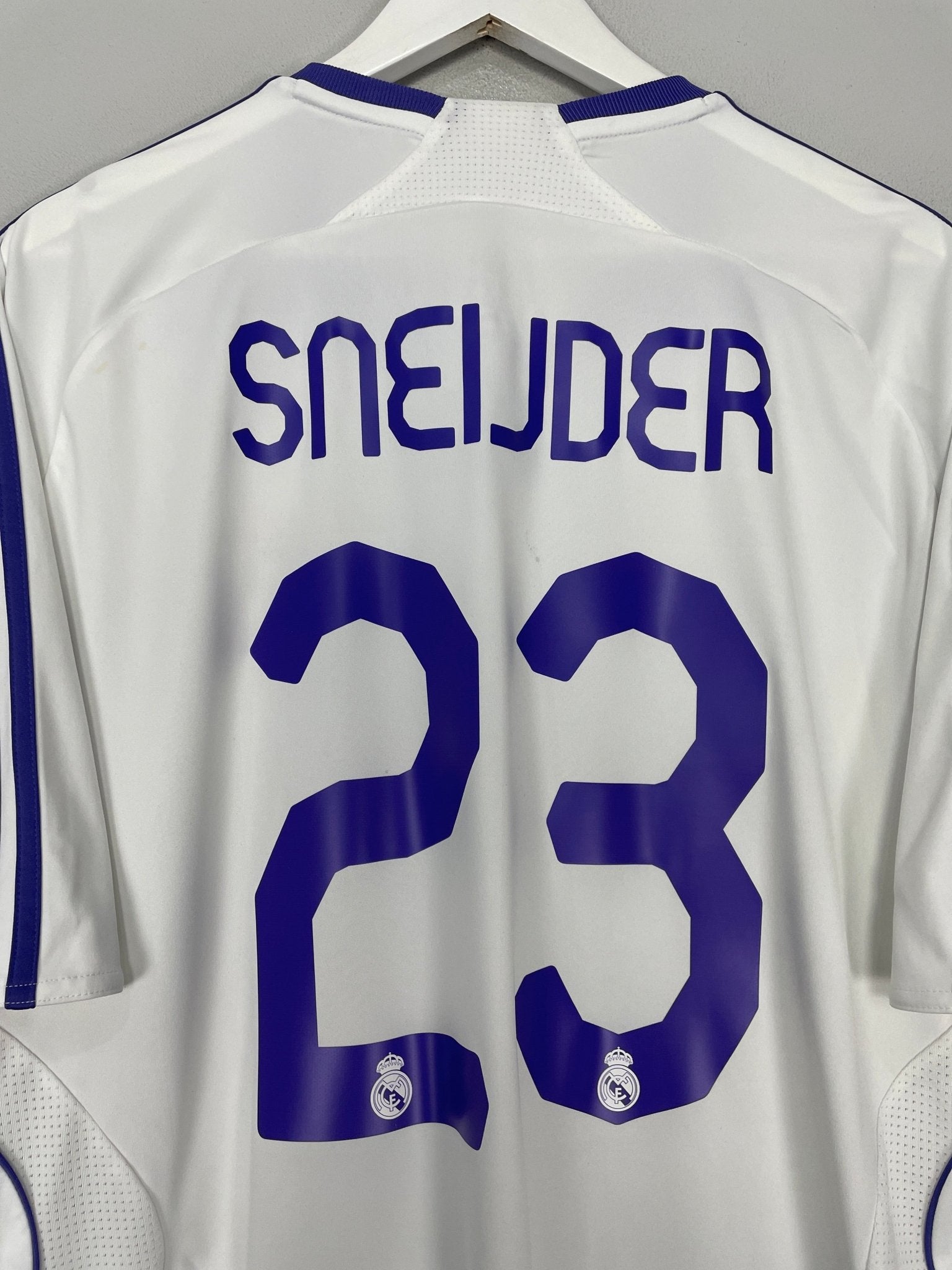 Shop 2007/08 REAL MADRID SNEIJDER #23 HOME SHIRT (XL) ADIDAS, classic football shirts, vintage football shirts & retro soccer jerseys at Cult Kits