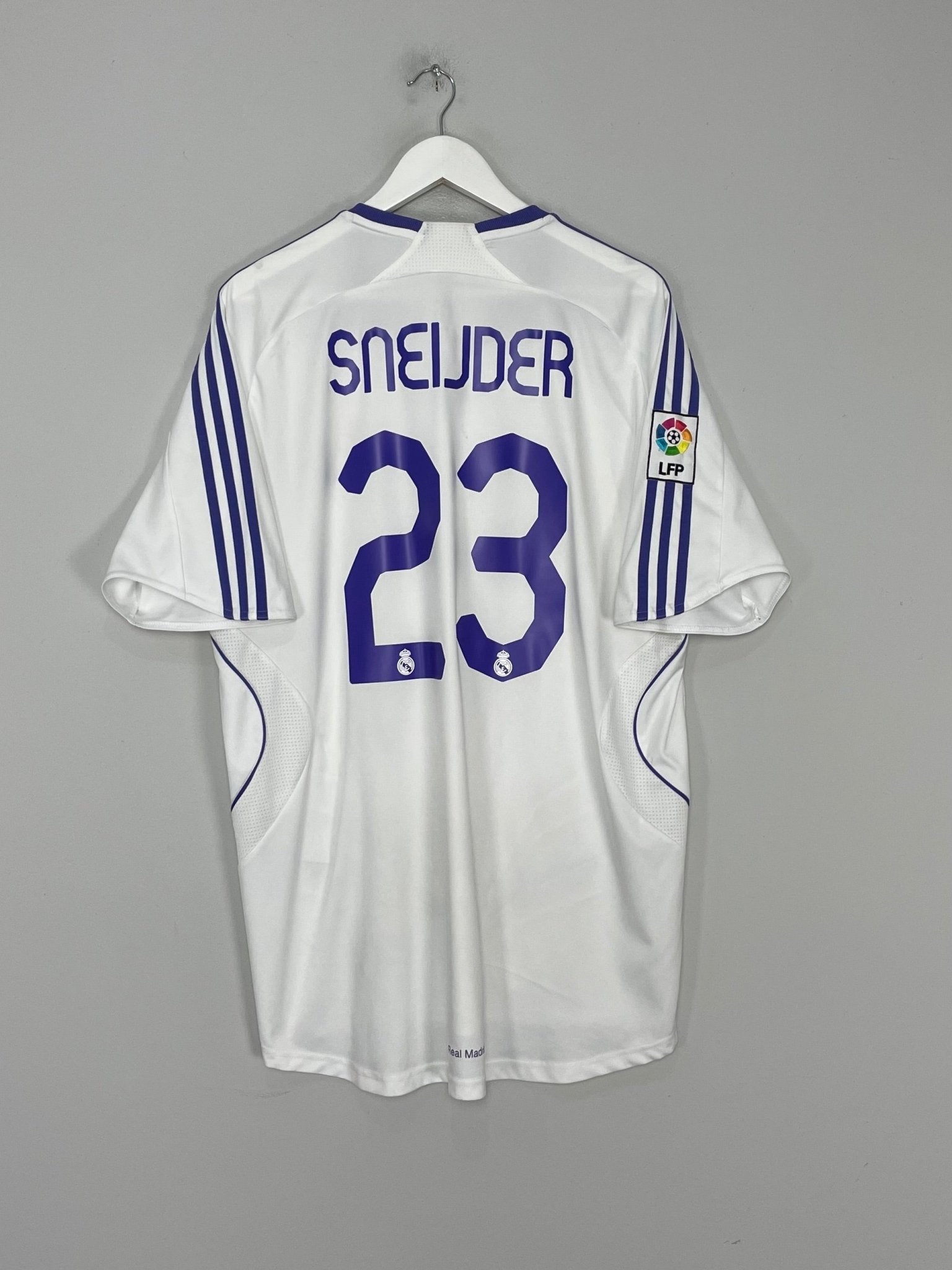 Shop 2007/08 REAL MADRID SNEIJDER #23 HOME SHIRT (XL) ADIDAS, classic football shirts, vintage football shirts & retro soccer jerseys at Cult Kits