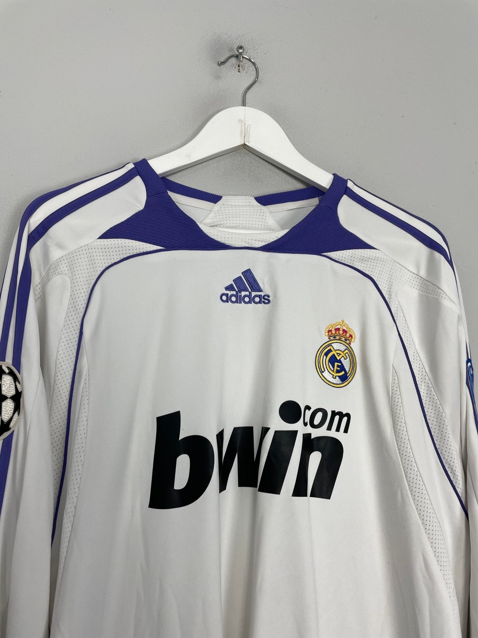 Shop 2007/08 REAL MADRID V.NISTELROOY #12 L/S C/L HOME SHIRT (L) ADIDAS, classic football shirts, vintage football shirts & retro soccer jerseys at Cult Kits