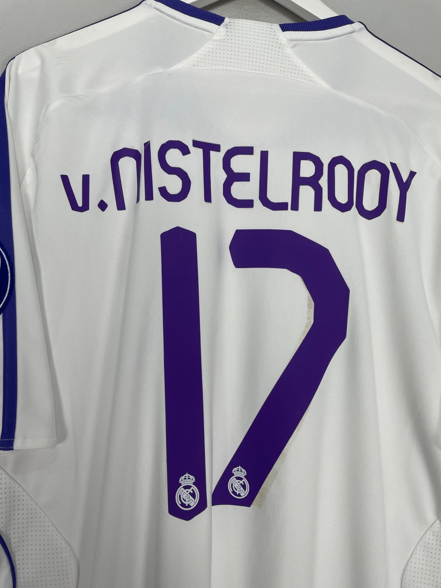Shop 2007/08 REAL MADRID V.NISTELROOY #17 C/L HOME SHIRT (XL) ADIDAS, classic football shirts, vintage football shirts & retro soccer jerseys at Cult Kits