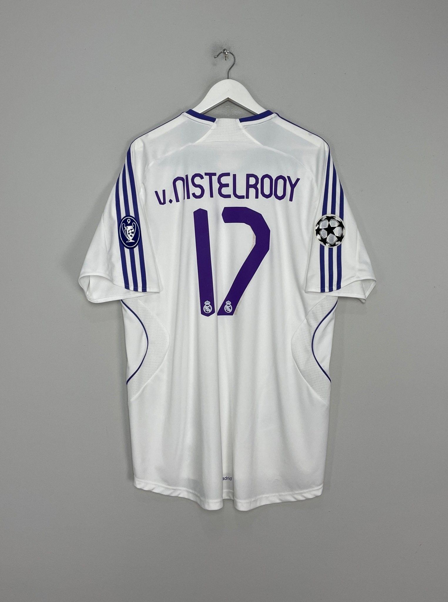 Shop 2007/08 REAL MADRID V.NISTELROOY #17 C/L HOME SHIRT (XL) ADIDAS, classic football shirts, vintage football shirts & retro soccer jerseys at Cult Kits