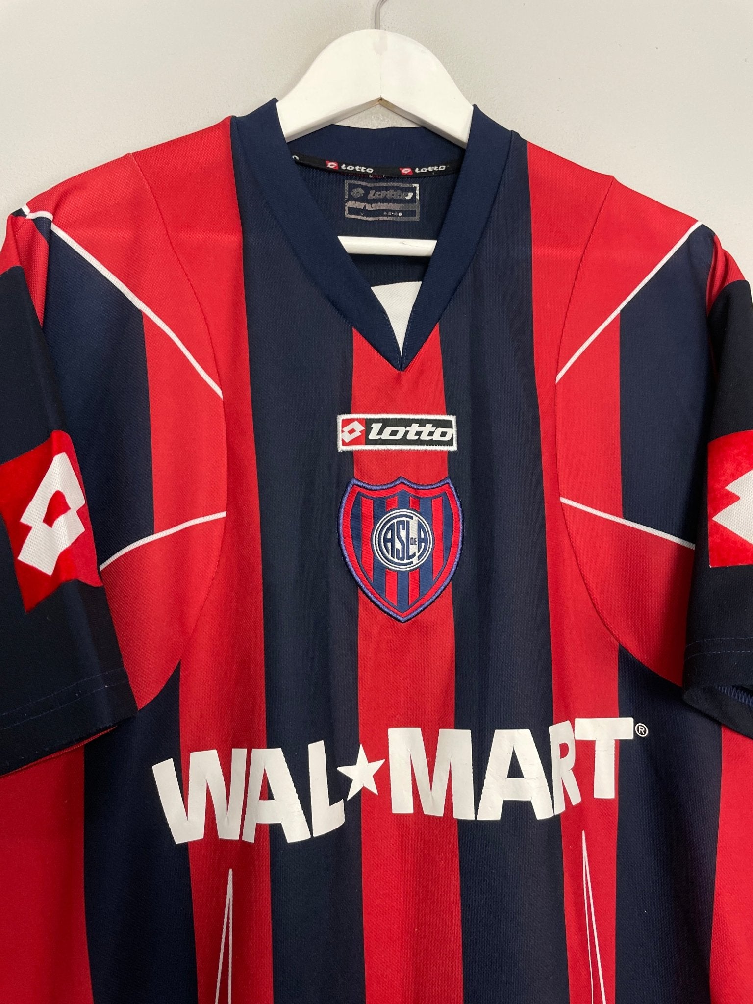 Shop 2007/08 SAN LORENZO HOME SHIRT (L) LOTTO, classic football shirts, vintage football shirts & retro soccer jerseys at Cult Kits