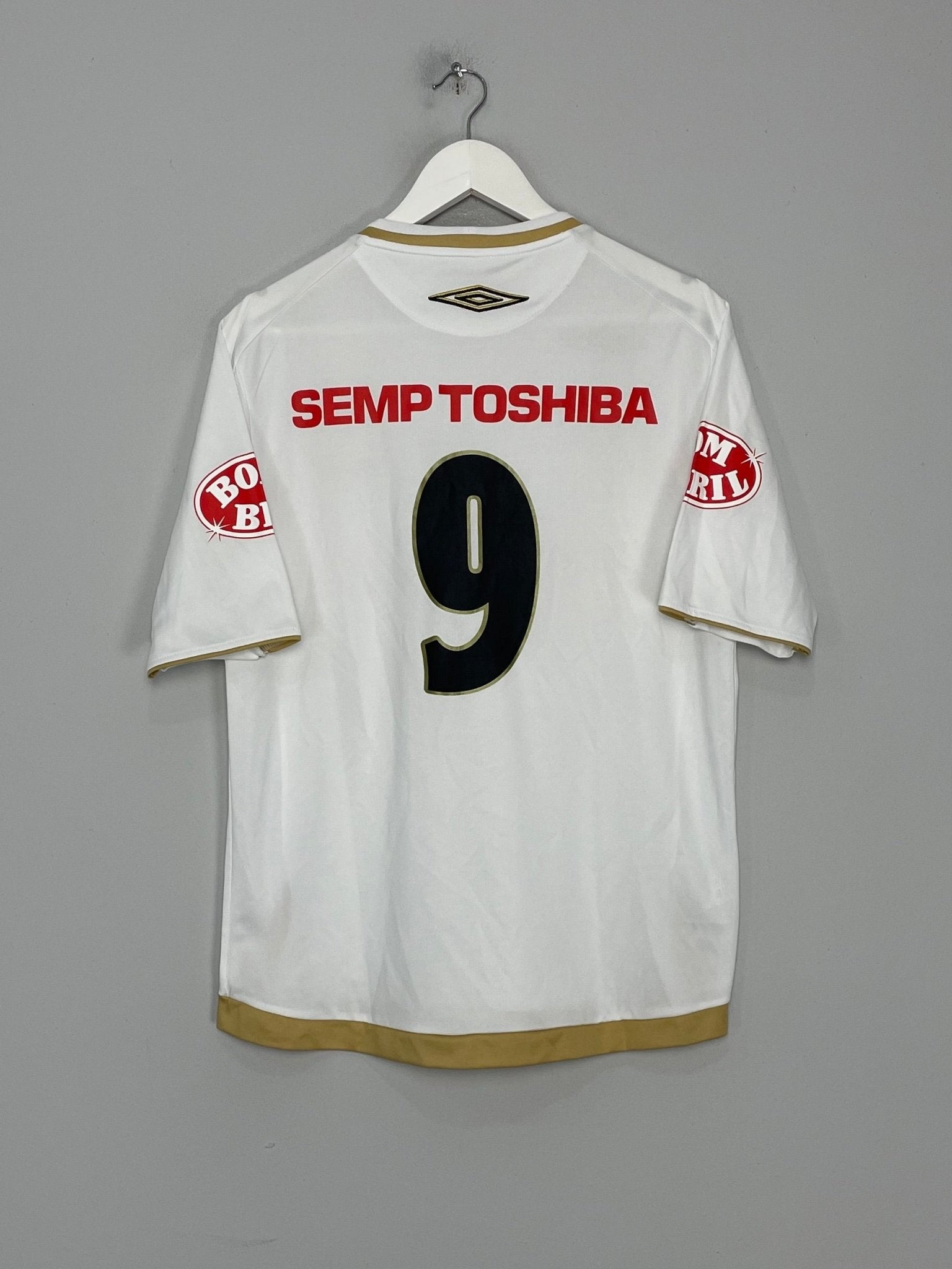 Shop 2007/08 SANTOS #9 HOME SHIRT (S) UMBRO, classic football shirts, vintage football shirts & retro soccer jerseys at Cult Kits