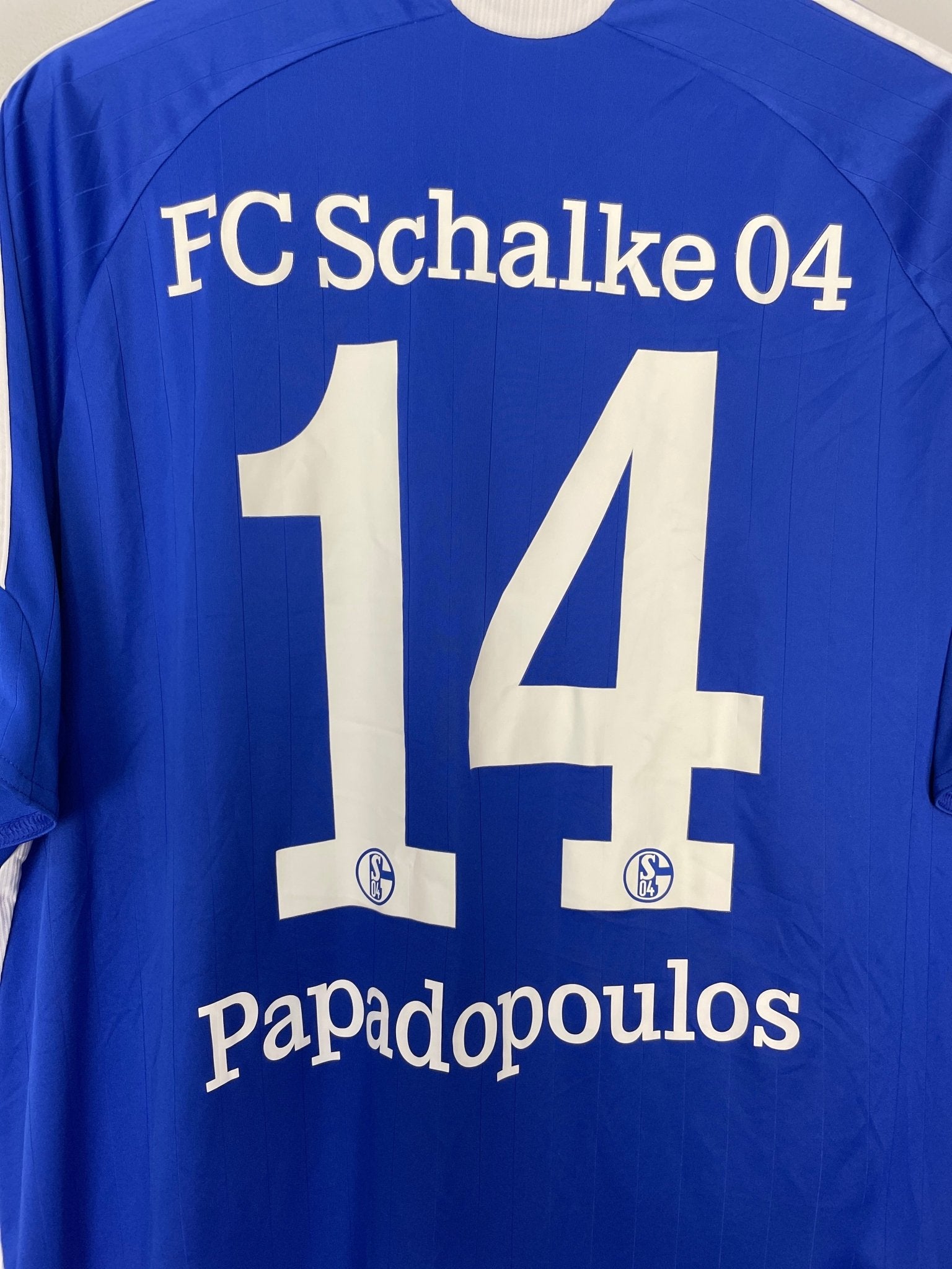 Shop 2007/08 SCHALKE PAPADOPOULOS #14 HOME SHIRT (XL) ADIDAS, classic football shirts, vintage football shirts & retro soccer jerseys at Cult Kits
