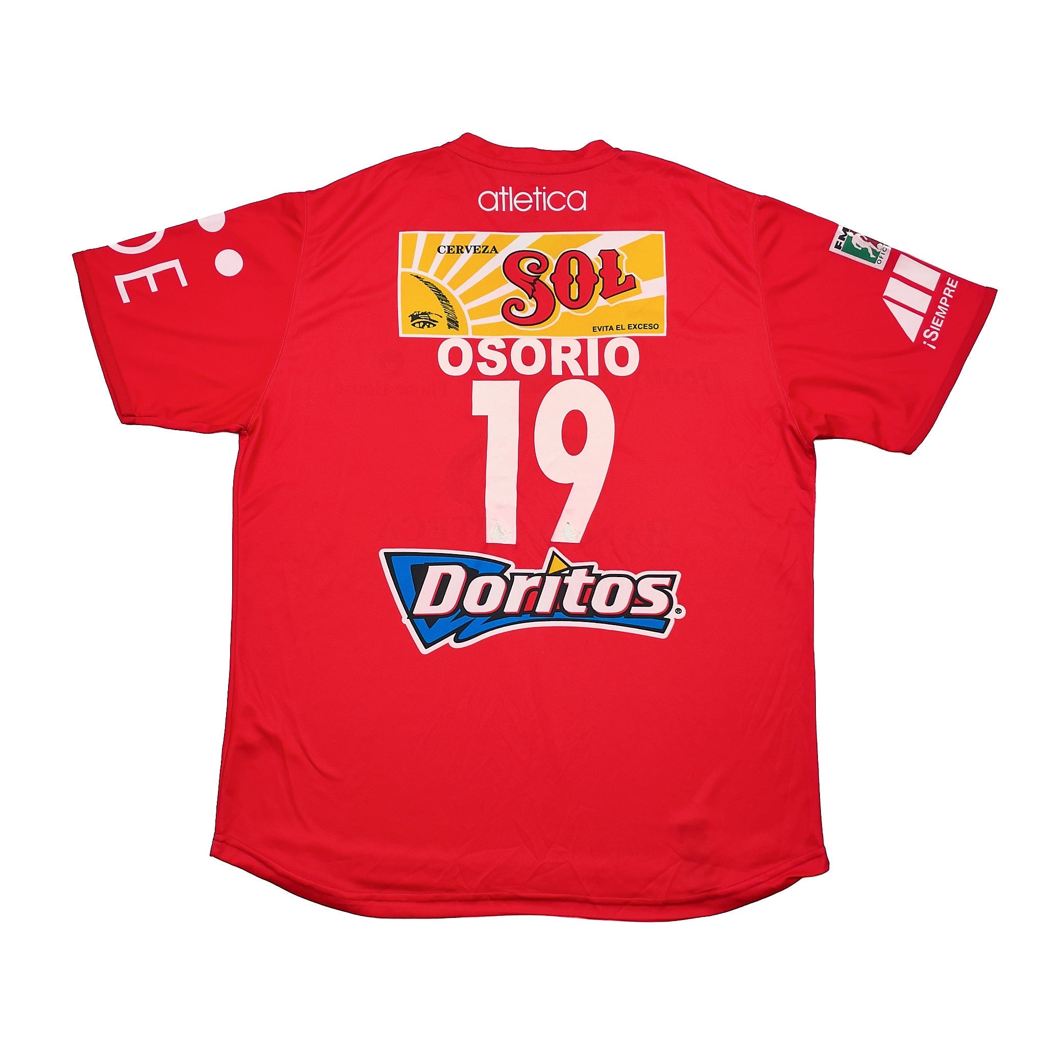 Buy 2007/08 Tiburones Veracruz Osorio 19 Home Shirt (L) Atletica ~ Free worldwide shipping ~ Authentic Vintage Football Shirts from Cult Kits