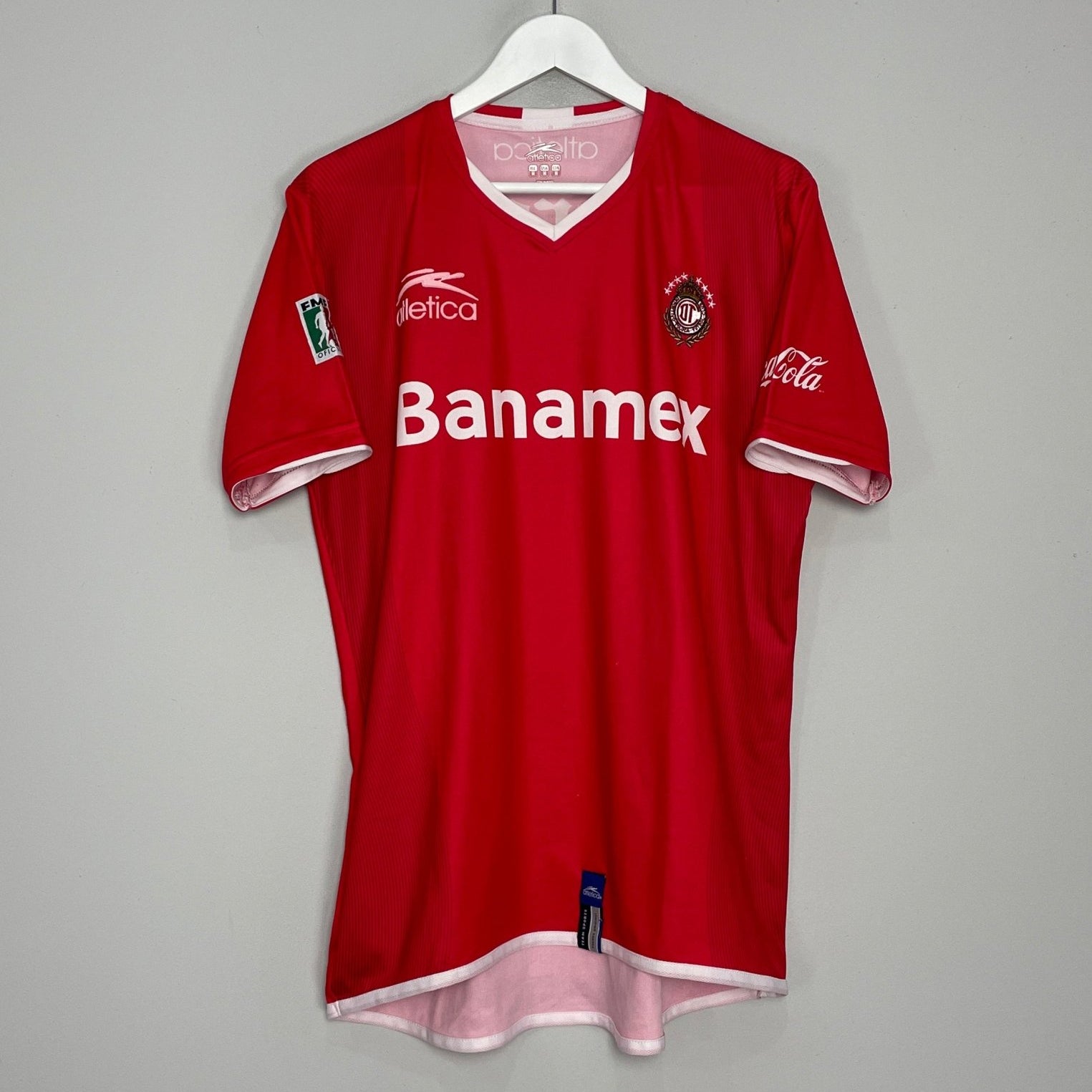 Shop 2007/08 TOLUCA HOME SHIRT (M) ATLETICA, classic football shirts, vintage football shirts & retro soccer jerseys at Cult Kits