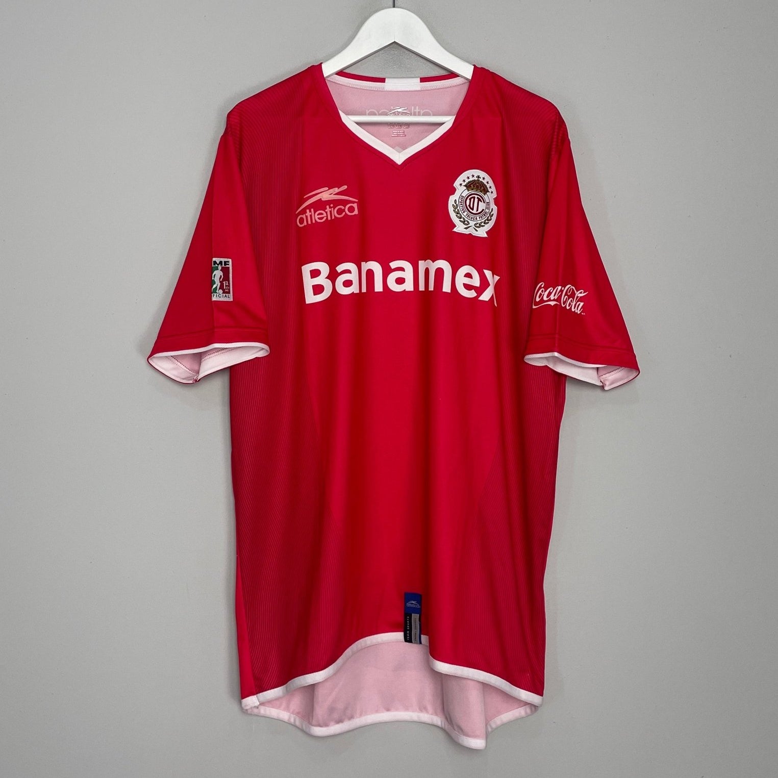 Shop 2007/08 TOLUCA HOME SHIRT (XXL) ATLETICA, classic football shirts, vintage football shirts & retro soccer jerseys at Cult Kits