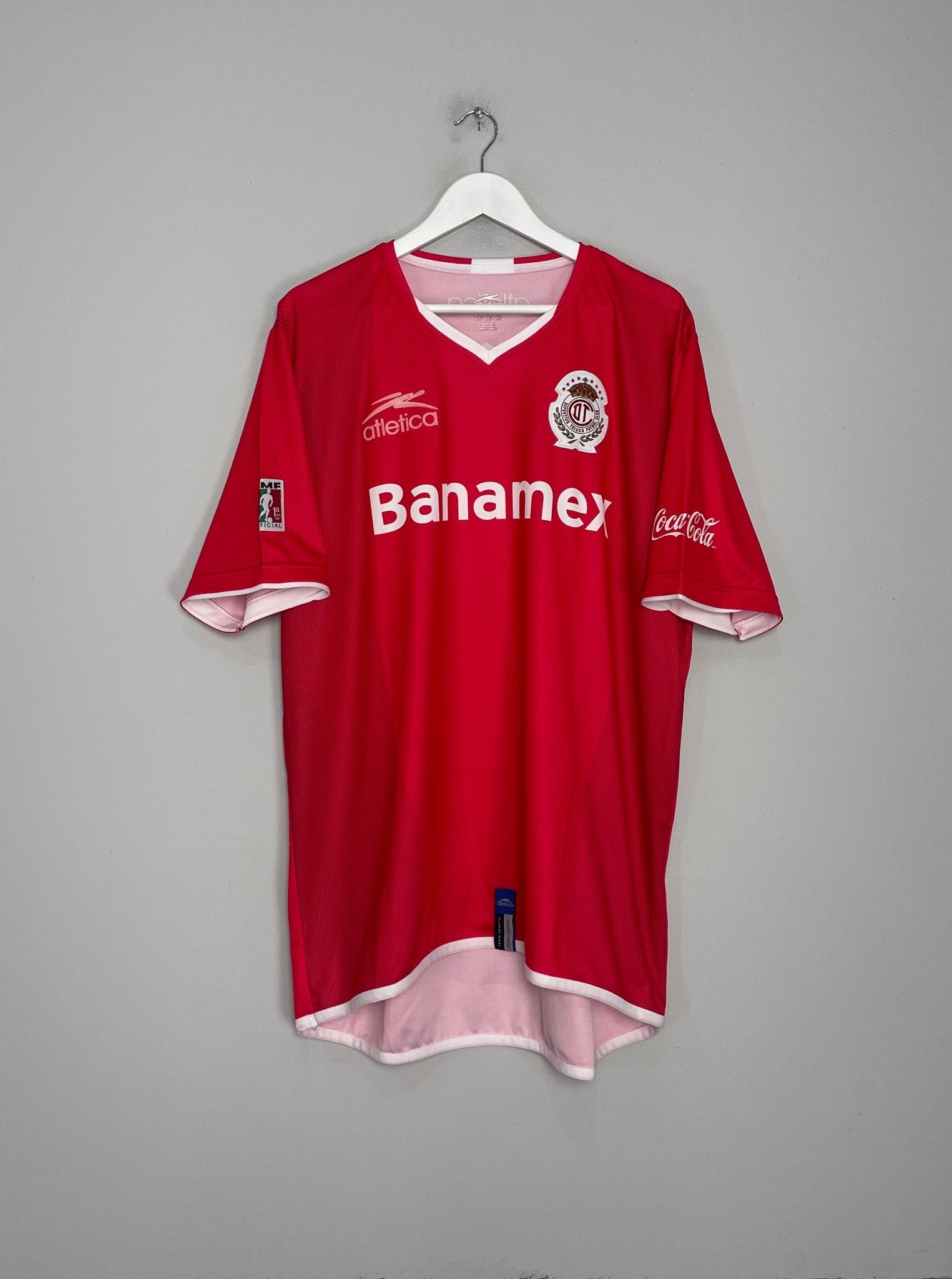 Shop 2007/08 TOLUCA HOME SHIRT (XXL) ATLETICA, classic football shirts, vintage football shirts & retro soccer jerseys at Cult Kits