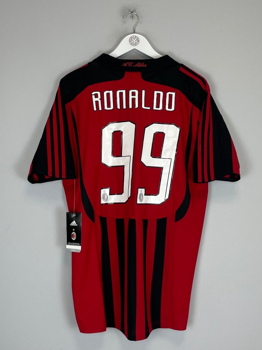 2007/09 AC MILAN RONALDO 99 *BNWT* HOME SHIRT (L) ADIDAS - Cult Kits - Large - Buy Vintage Football Shirts, Authentic Retro Football Shirts For Sale, Classic Football Shirts & Soccer Jersey