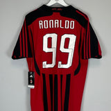2007/09 AC MILAN RONALDO 99 *BNWT* HOME SHIRT (L) ADIDAS - Cult Kits - Large - Buy Vintage Football Shirts, Authentic Retro Football Shirts For Sale, Classic Football Shirts & Soccer Jersey