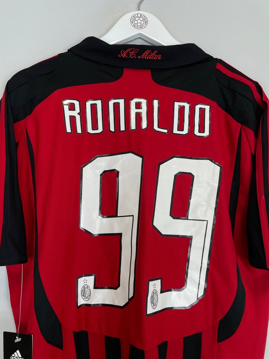 2007/09 AC MILAN RONALDO 99 *BNWT* HOME SHIRT (L) ADIDAS - Cult Kits - Large - Buy Vintage Football Shirts, Authentic Retro Football Shirts For Sale, Classic Football Shirts & Soccer Jersey