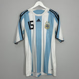 Shop 2007/09 ARGENTINA MESSI #15 HOME SHIRT (XL) ADIDAS, classic football shirts, vintage football shirts & retro soccer jerseys at Cult Kits